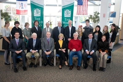 EXPERTS: Dr. Gurdev Khush, 1996 WFP Laureate; Dr. Ed Runge, Texas A&M University; Dr. Joseph DeVries, Alliance for a Green Revolution in Africa STUDENTS: Braulio Gutierrez, Colegio Williams; Hannah Zhang, Cortland HS; Elizabeth Welke, Gilbert HS; Francesca Lubecki-Wilde, Iowa City City HS; Elizabeth Roche, Metro HS; Ben Smith, North Polk ELP Academy; Gojko Perovic, Southeast Polk HS; Glyn Powell, Starmont Community FFA; Izzy Esler, Upper Arlington HS