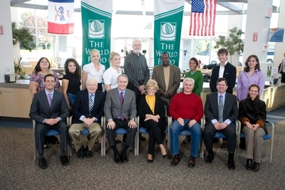 EXPERTS: Dr. William Foege, Bill & Melinda Gates Foundation; Dr. Mulu Ayele, Pioneer Hi-Bred STUDENTS: Taylor Rounds, Ankeny HS; Alisa Hasani, Baxter HS; Andrew Markham, Harlan Community HS; Kylie Whitelaw, Marshall HS; Randi Woodside, Pleasantville HS; Shannon Smith, Thomas Jefferson HS; Jessica Taylor, W.B. Saul HS of Ag. Sciences