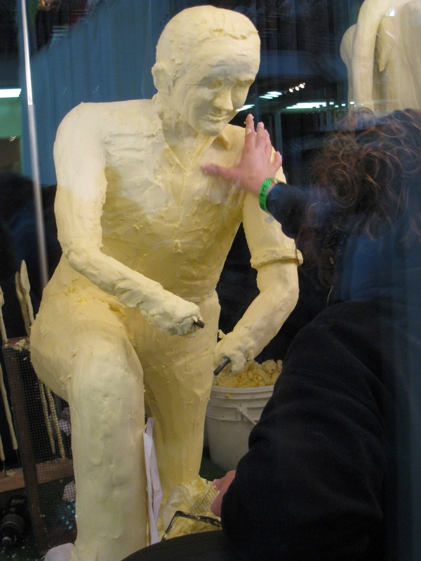 Borlaug honored with butter sculpture at Iowa State Fair