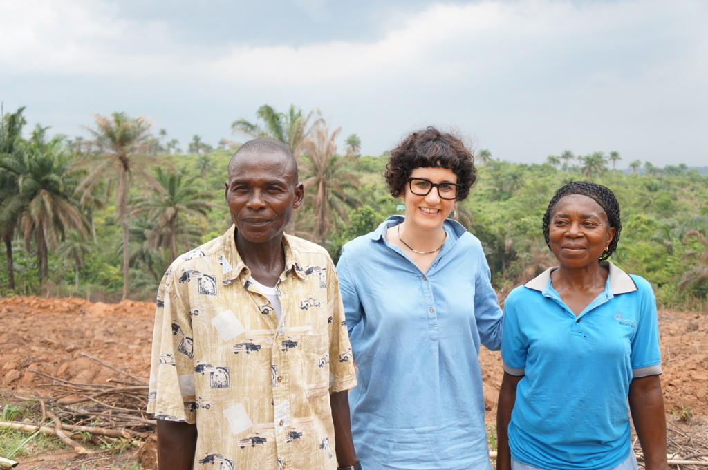 Dr. Tufan in the field with cassava farmers