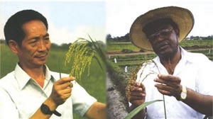 Professor Yuan Longping of China and Dr. Monty Jones of Sierra Leone